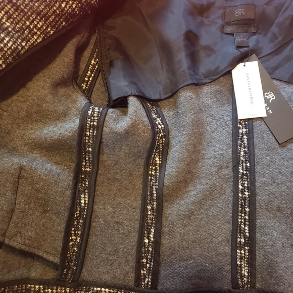 Banana Republic women's black tweed blazer jacket size 10 - Picture 6 of 11